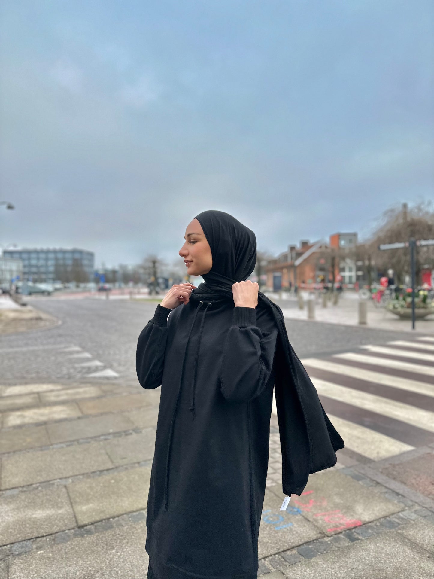 Lux Jersey hijab - Black n01