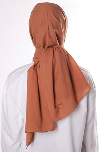 Neutral Cotton Hijab - Dusty Orange