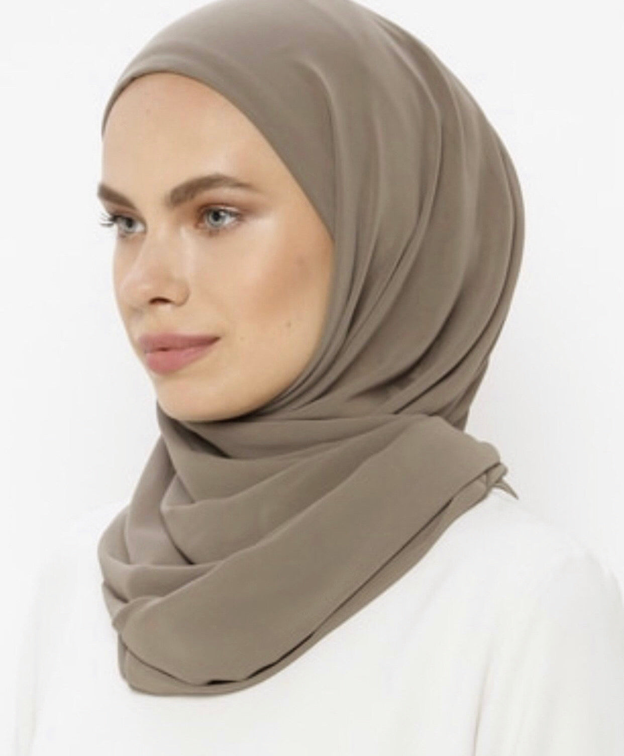 <transcy>Good to go chiffon Hijab - Brunlig 3</transcy>
