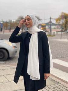 Crepe Chiffon Hijab - Hvid