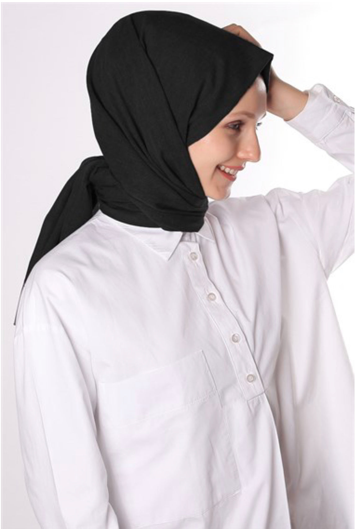 Neutral Cotton Hijab - Black