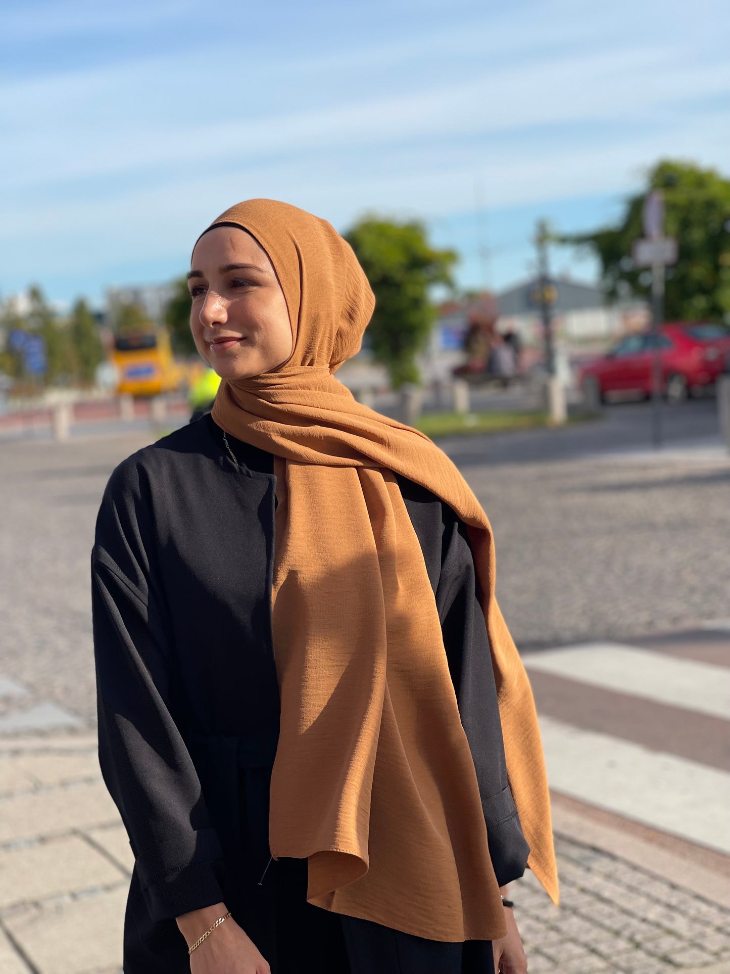 Kripton caz hijab - Orange browny 14