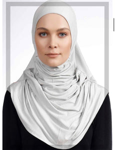 Khimar Hijab - Light Grey