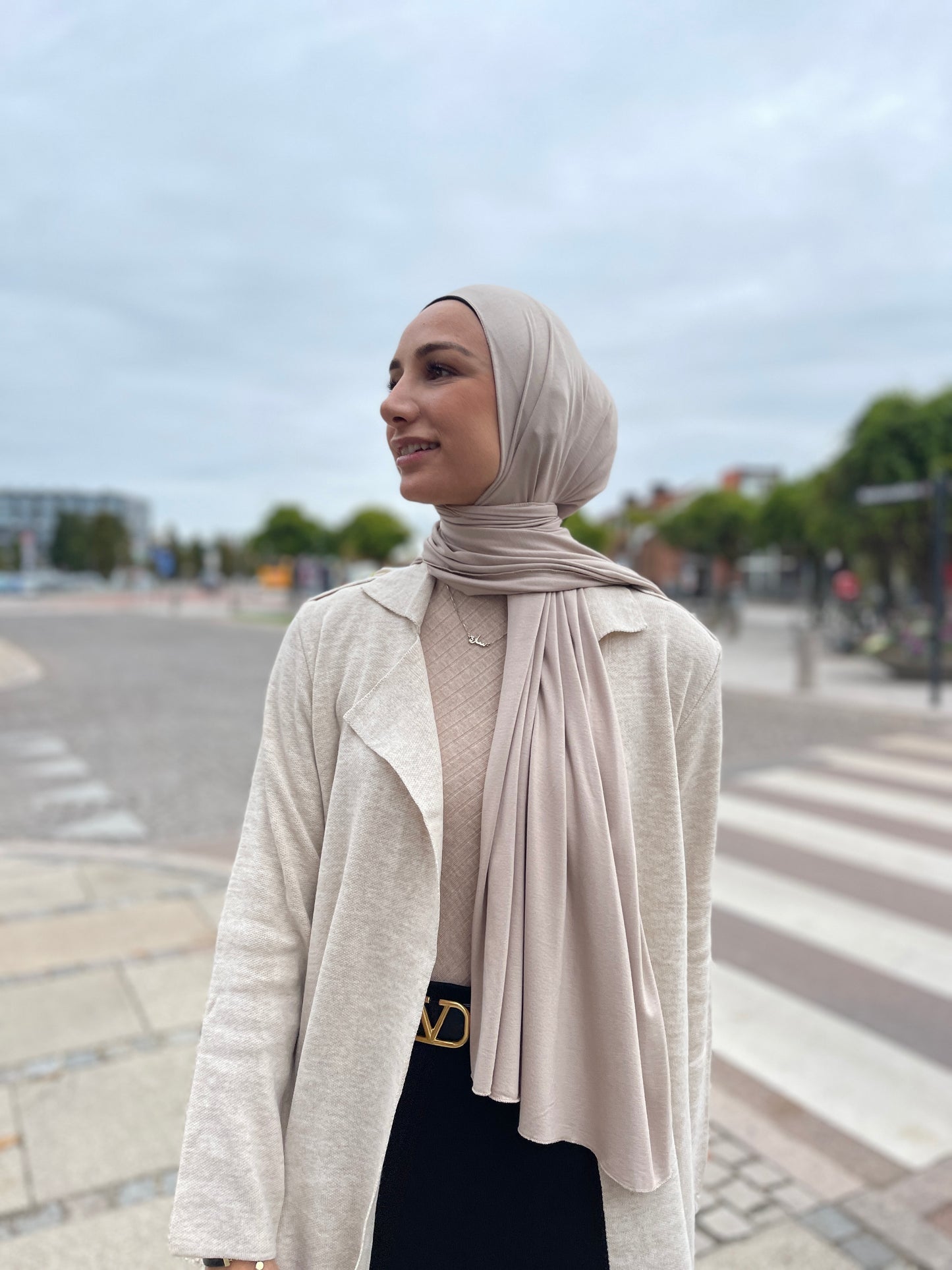 Lux Jersey hijab - Latte n08