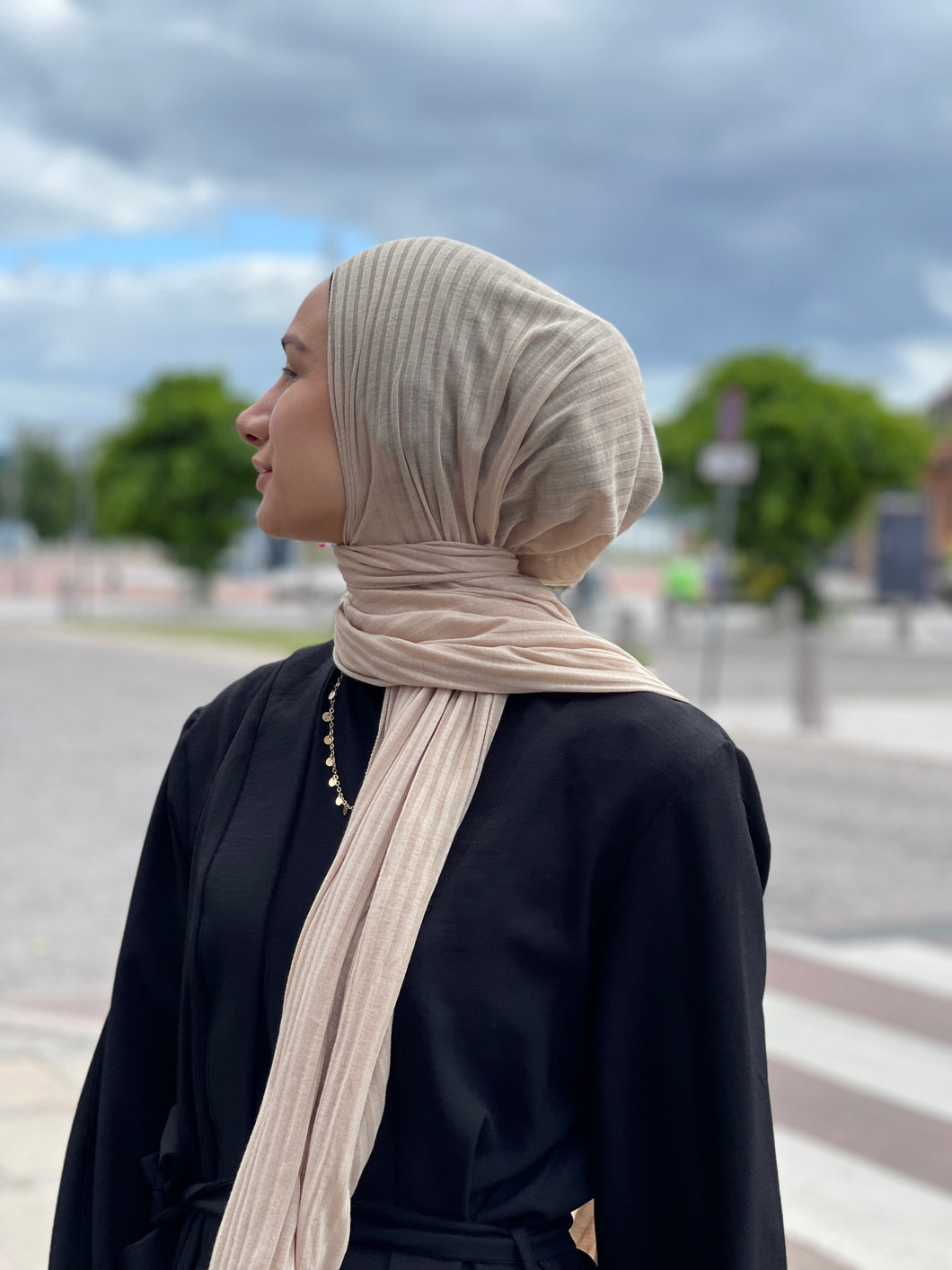 Ribbed Jersey Hijab - R15