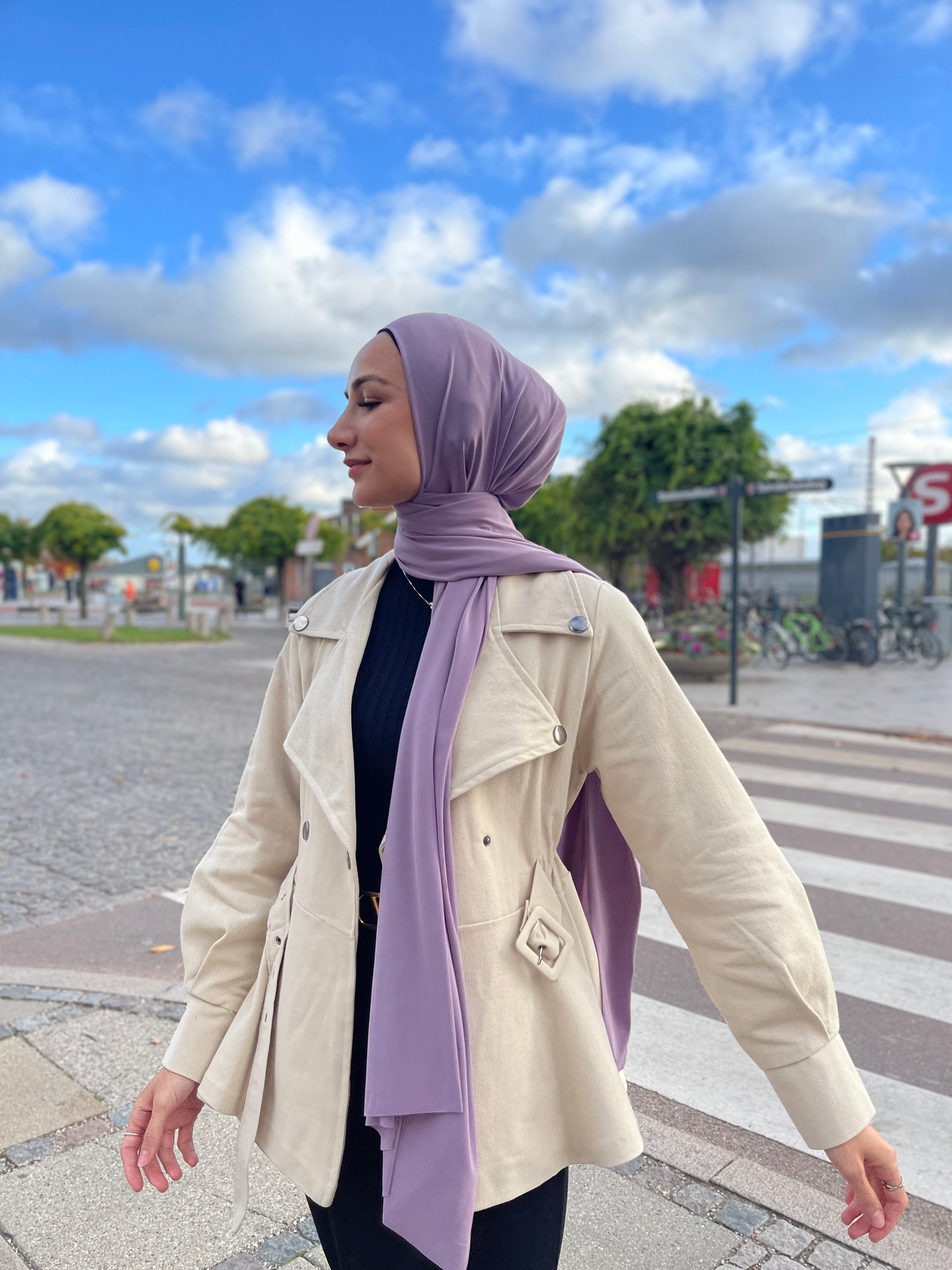 Lycra Hijab - Lilac ly15