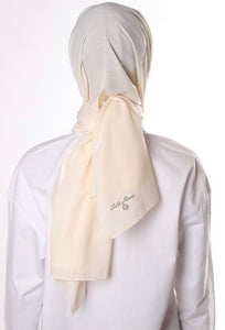 Neutral Cotton Hijab - Cream