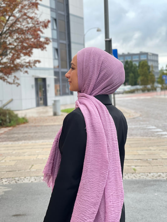 Wrinkle Hijab - purple A21