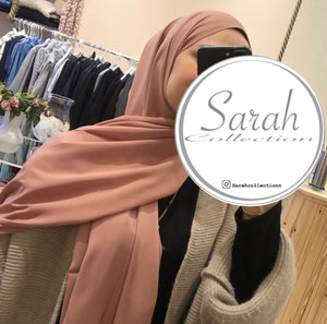 Medina silke Hijab - Light Peach