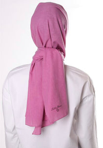 Neutral bomulds hijab - lyserød
