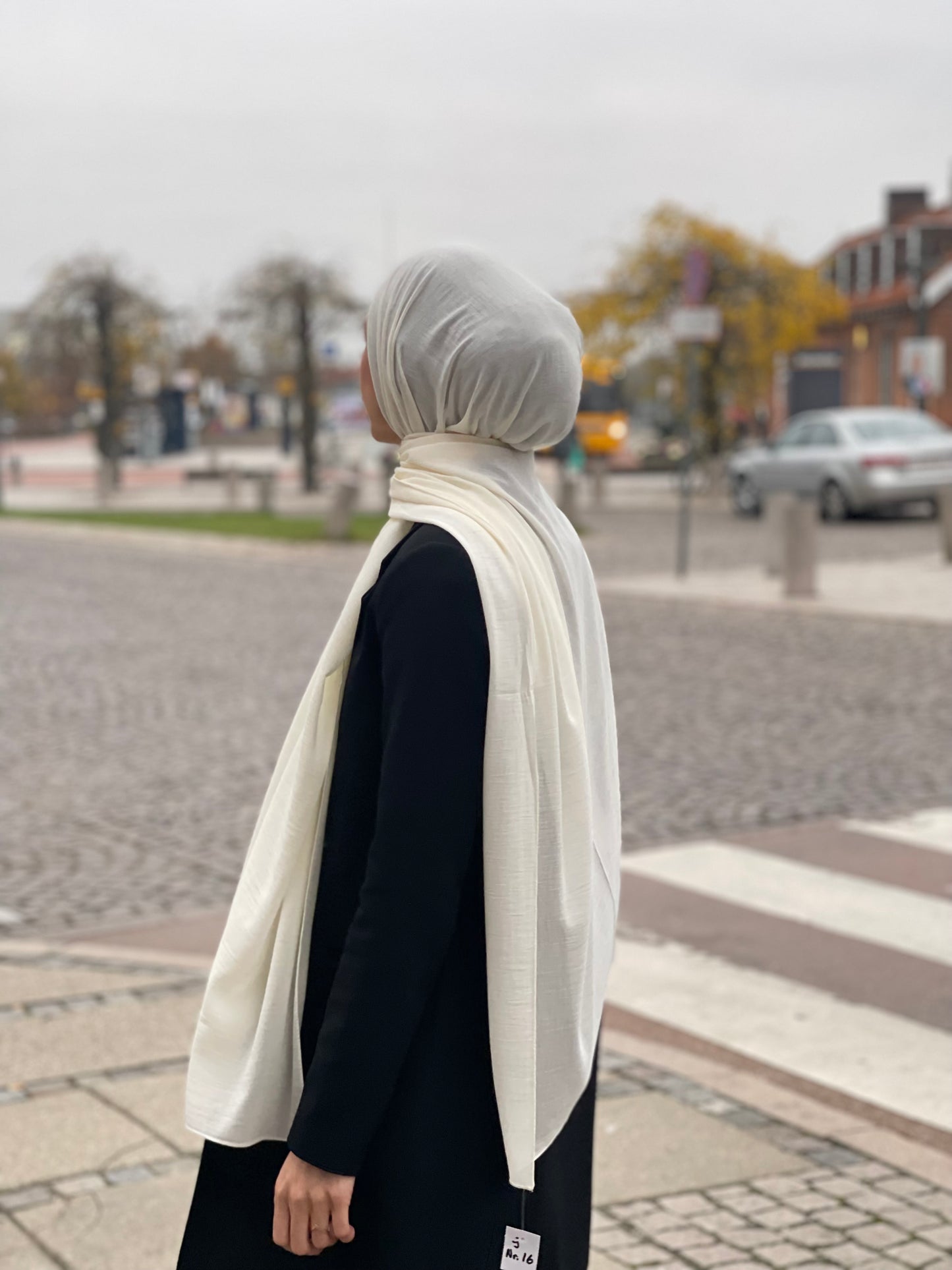 Crepe Chiffon Hijab - Cream