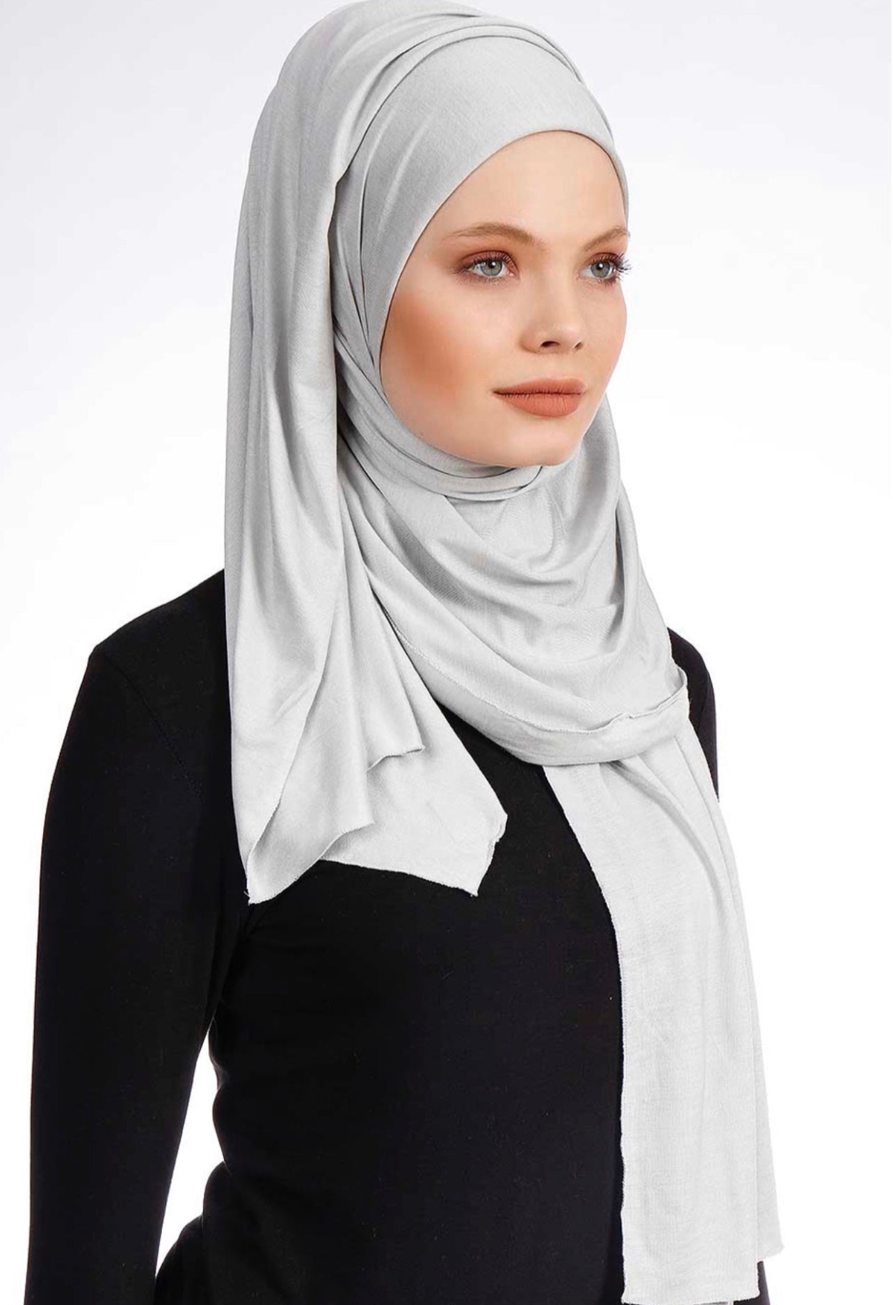 Lux Jersey hijab - Light Grey n04