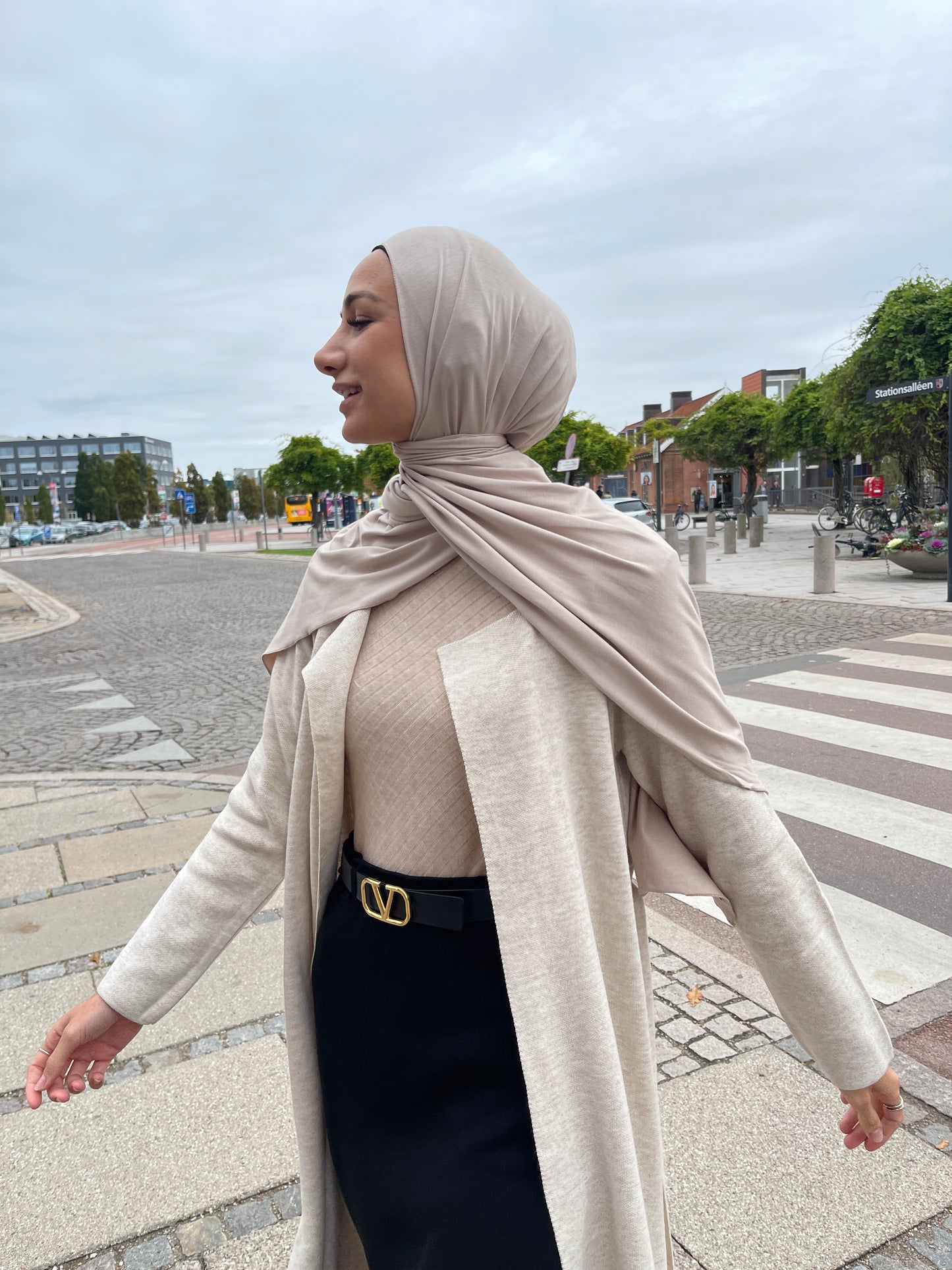 Lux Jersey hijab - Latte n08