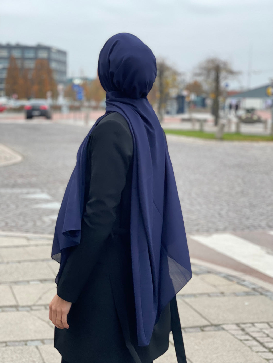 Crepe Chiffon Hijab - Navy 21