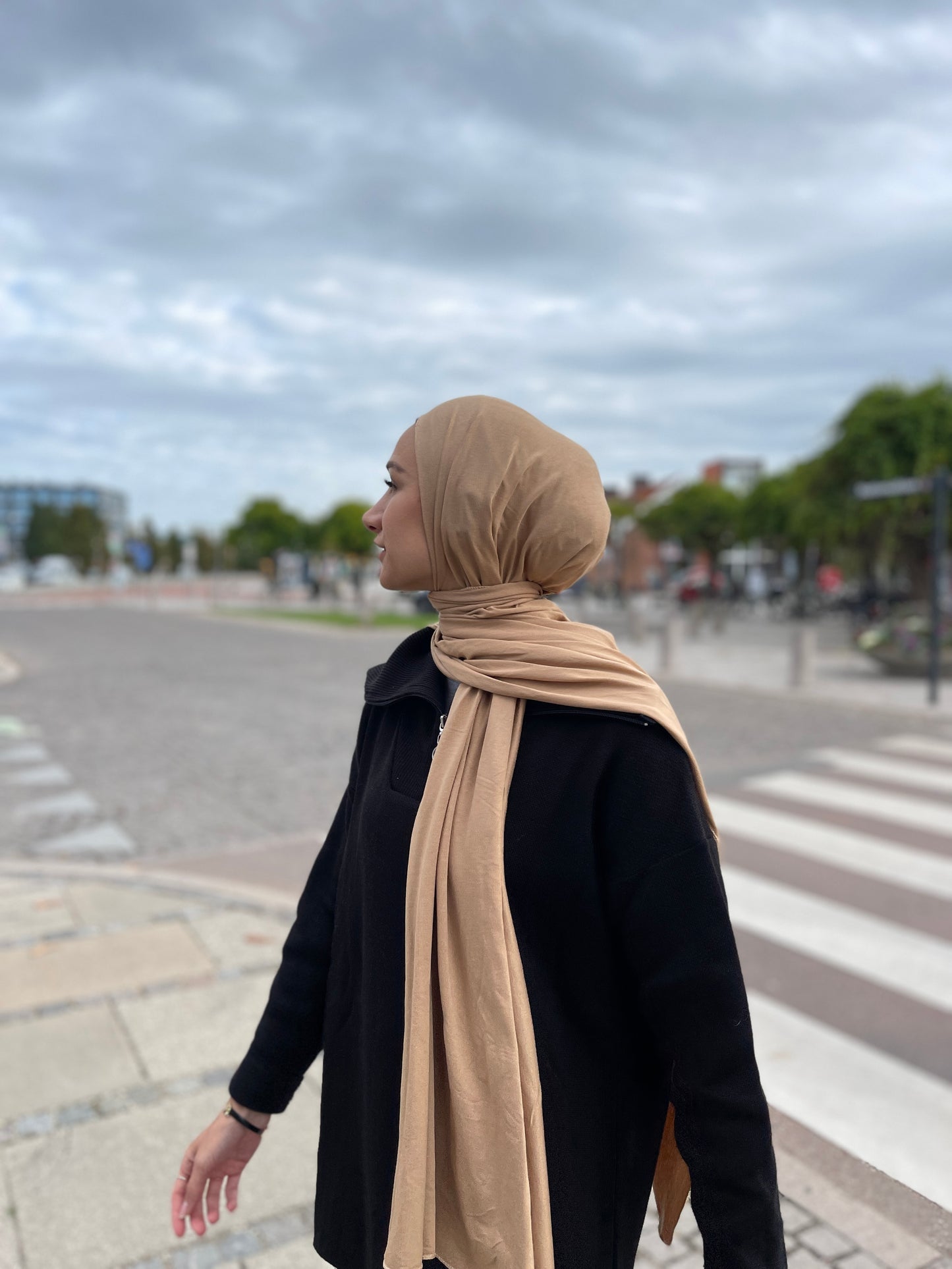 Plain Jersey Hijab - b144