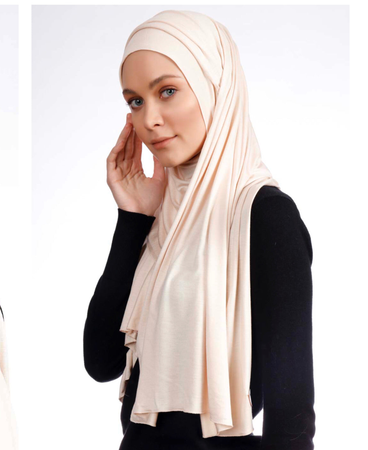 <transcy>Good to go almindelig Jersey hijab - Beige</transcy>