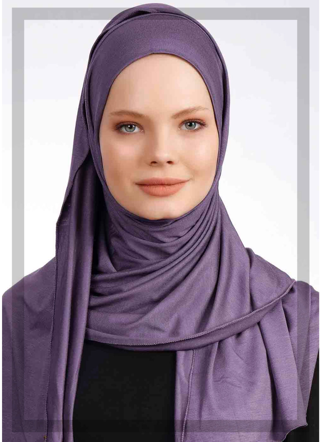 Good To Go Plain Jersey Hijab - Purple