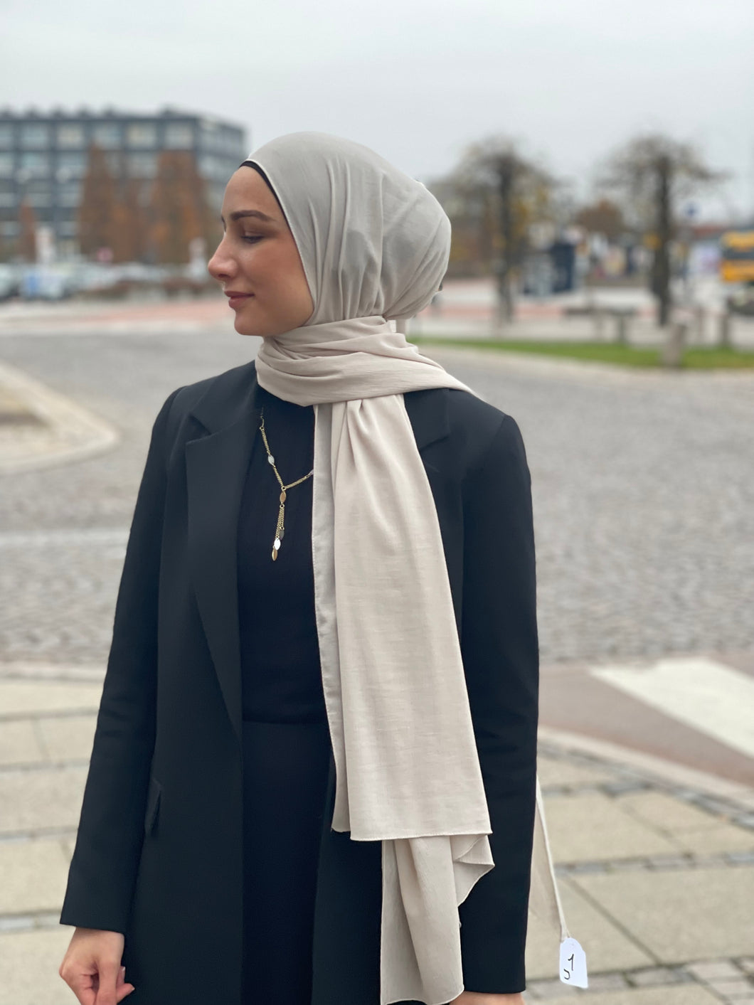 Crepe Chiffon Hijab - Elfenben