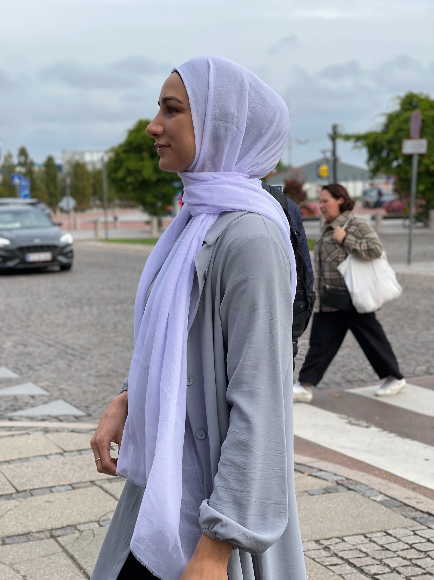 Dubai Hijab - kold hvid 11