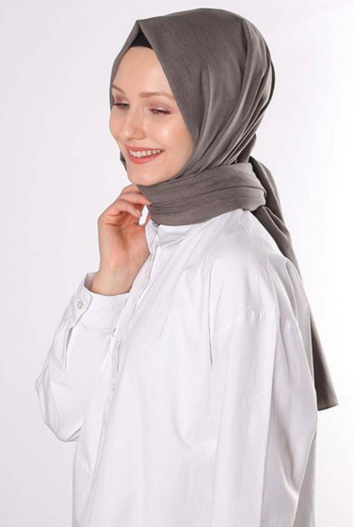 Neutral Cotton Hijab - Haki