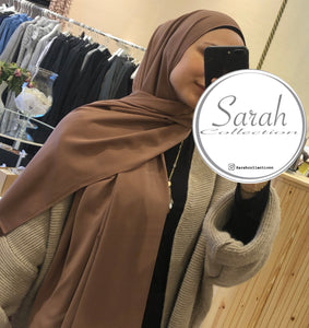 Medina Silke Hijab - varm brun