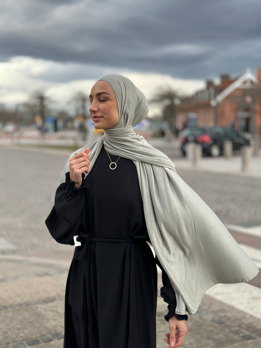 Plain Jersey hijab - Sea Salt b156