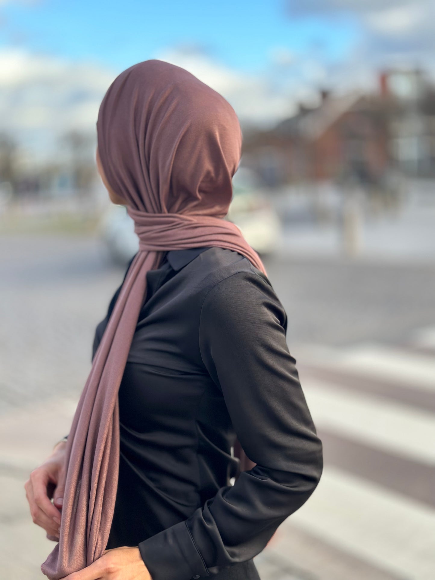Plain Jersey Hijab - Dusty Lavender b183