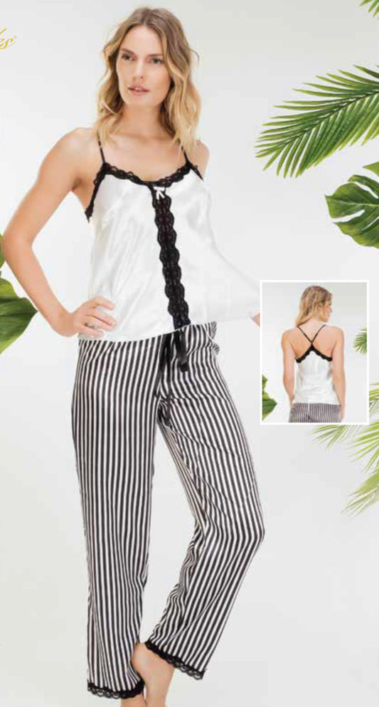 Satin Co-Ord pyjamasæt Zebra