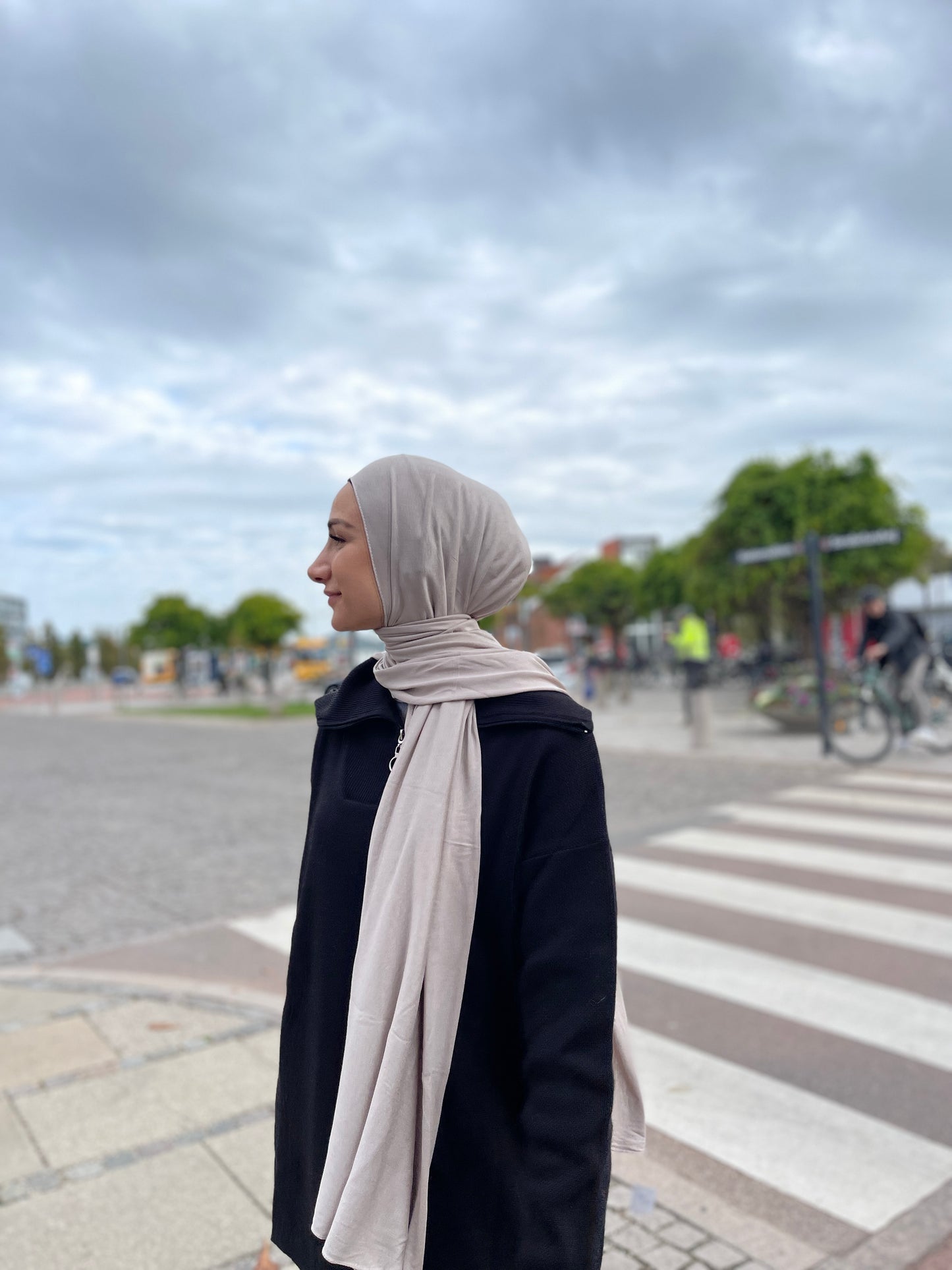 Plain Jersey Hijab - b134