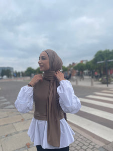 Lux Jersey hijab - Brown n06