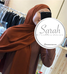 Medina Silke Hijab - Støvet orange
