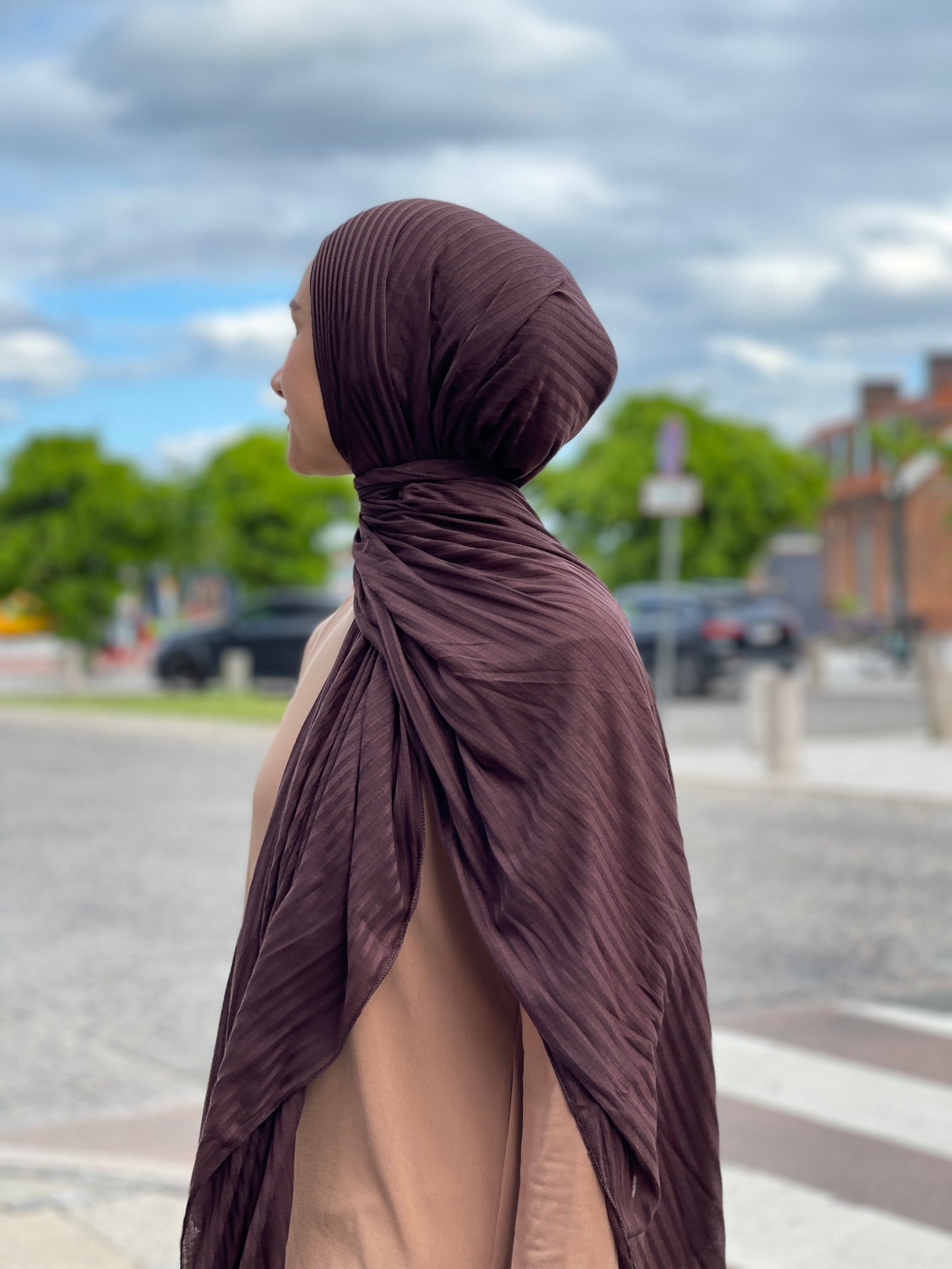Ribbed Jersey Hijab - R04