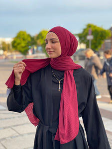 Delux Jersey Hijab - Vinrød 21
