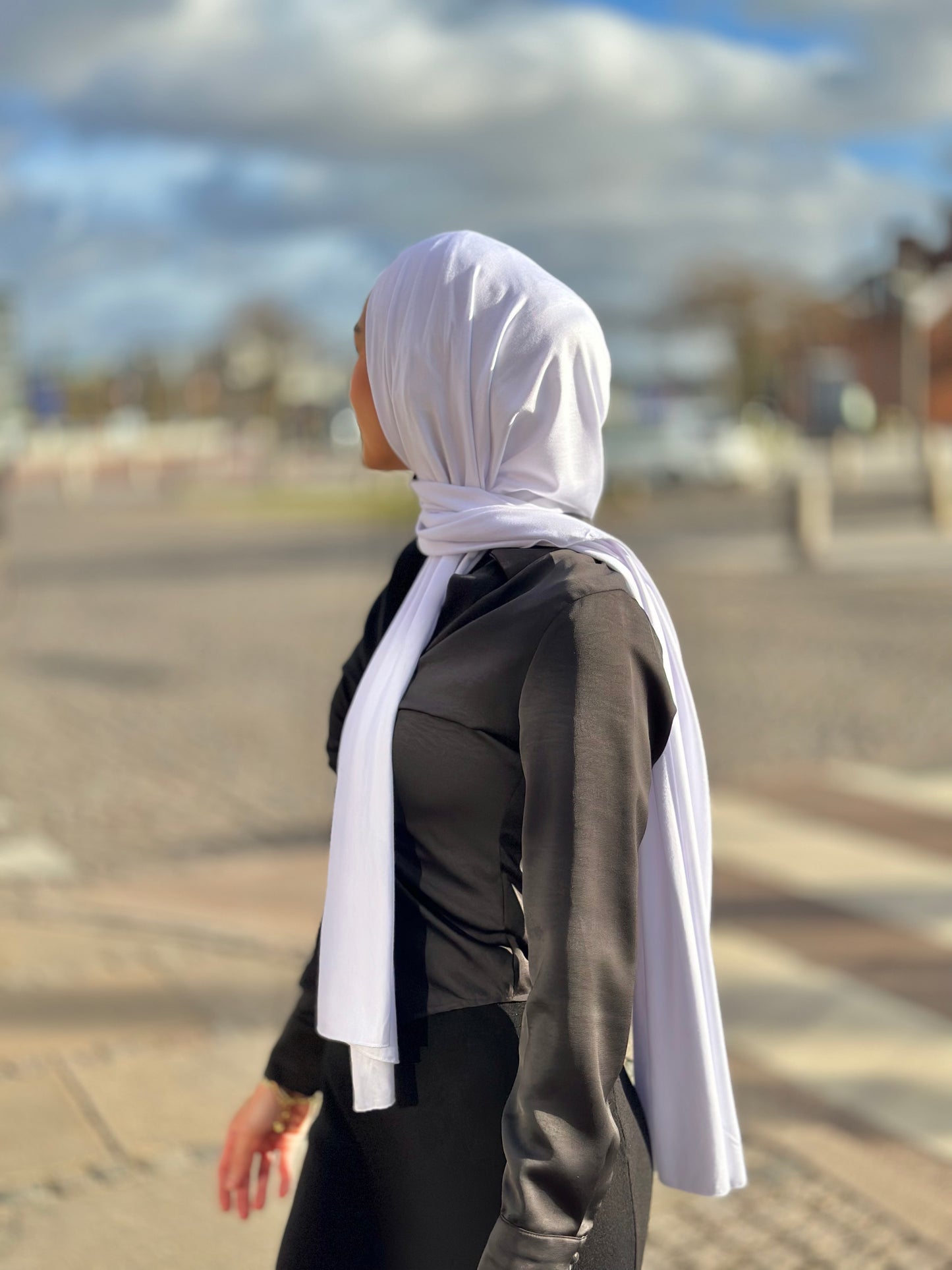 Lux Jersey hijab - White 02