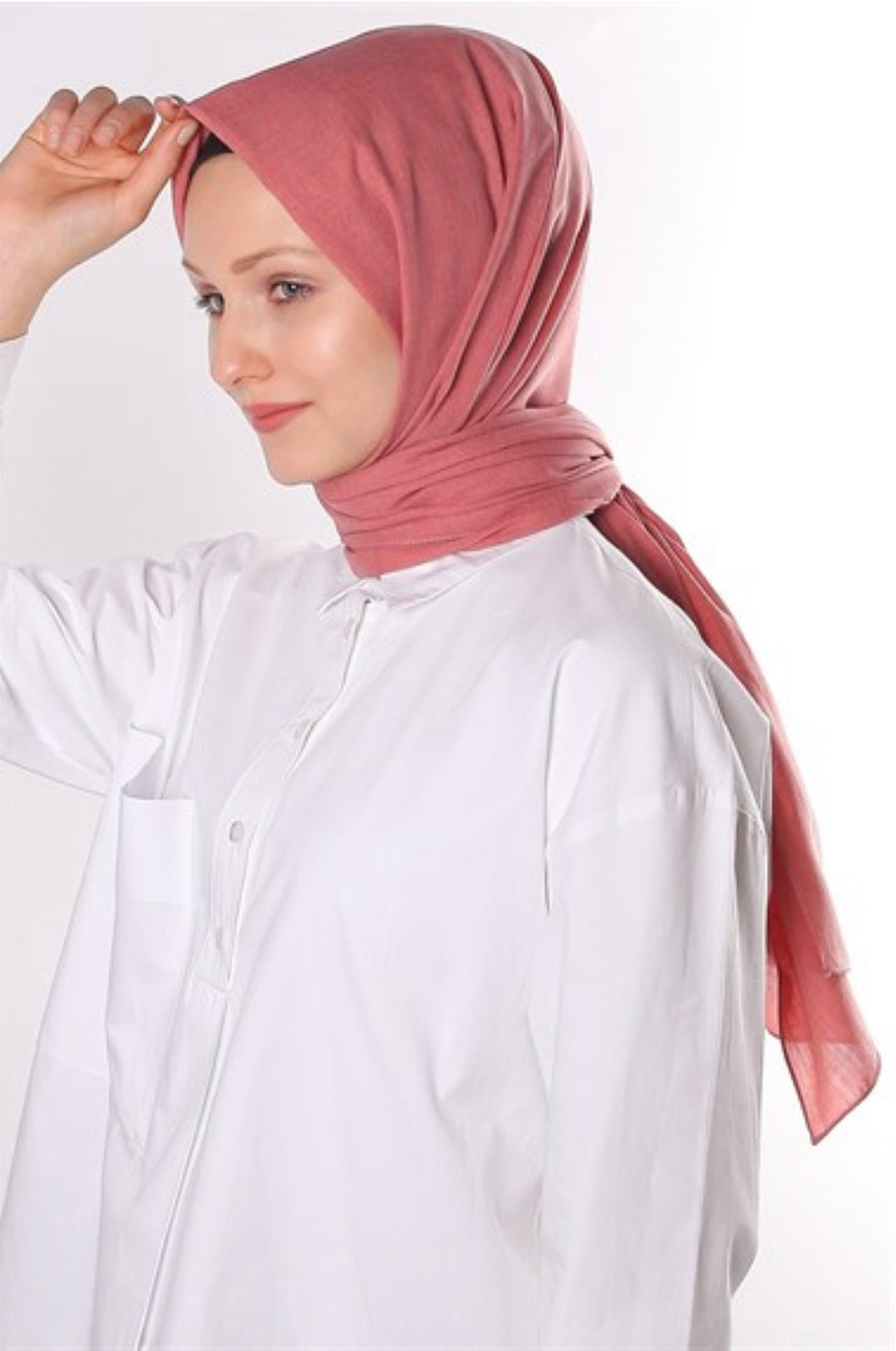 Neutral Cotton Hijab - Peach