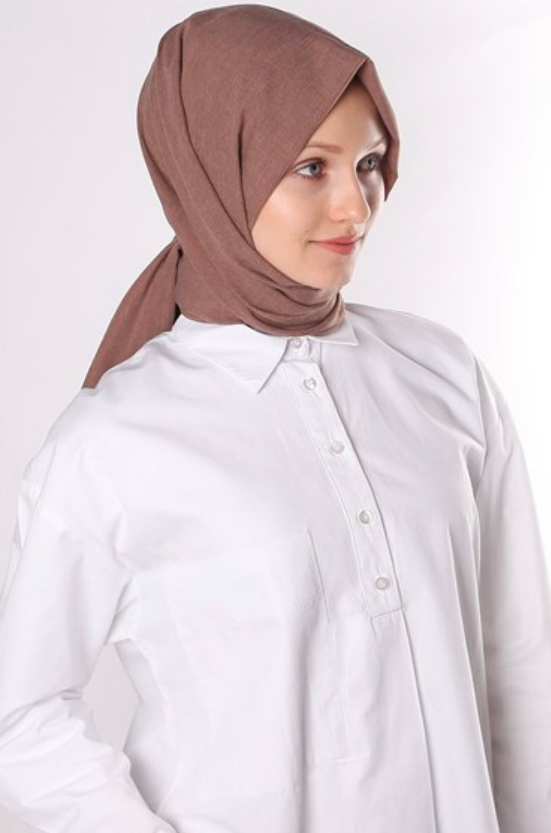 Neutral Cotton Hijab - Coffee Brown