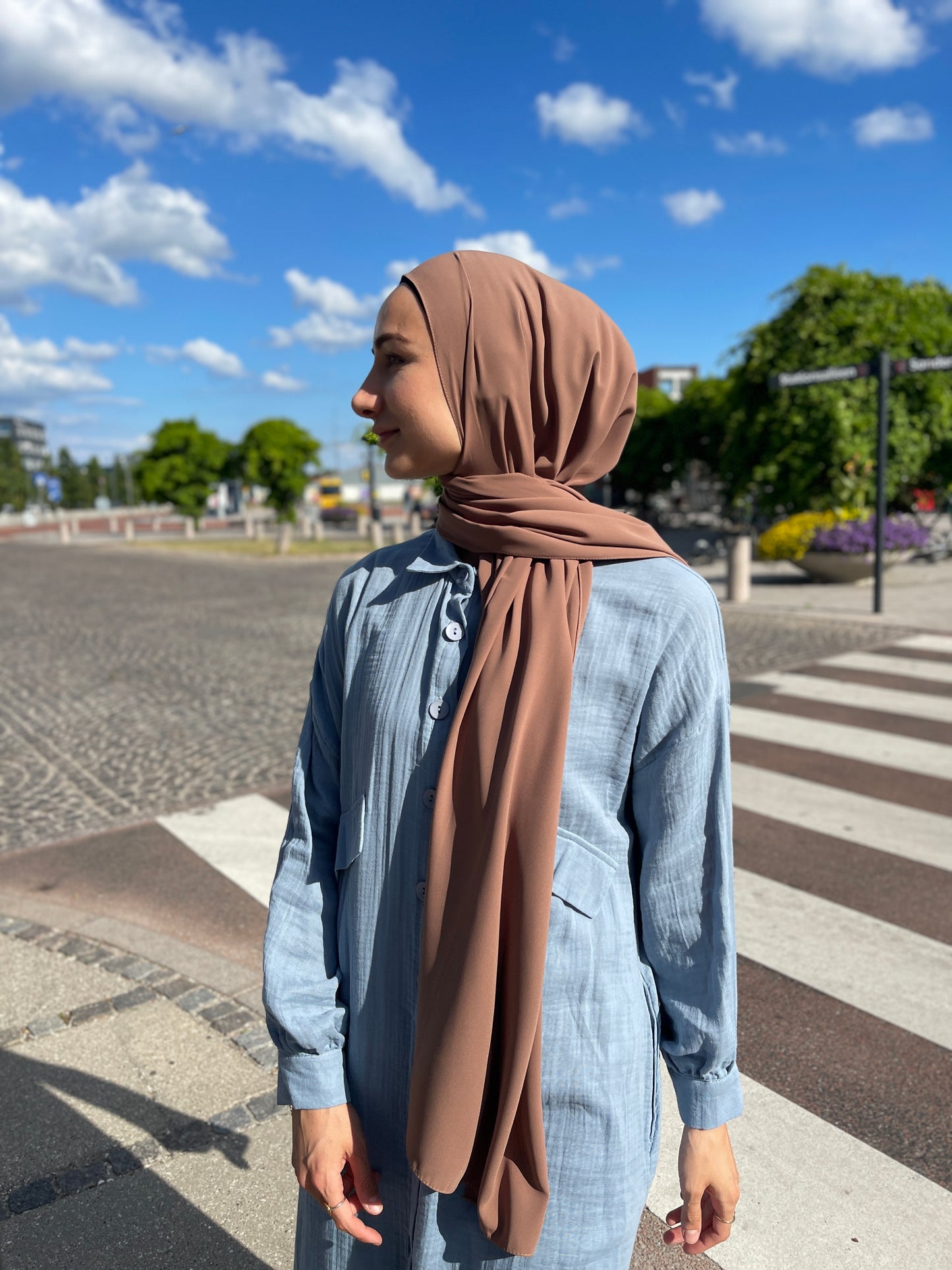 Medina silke Hijab - H57