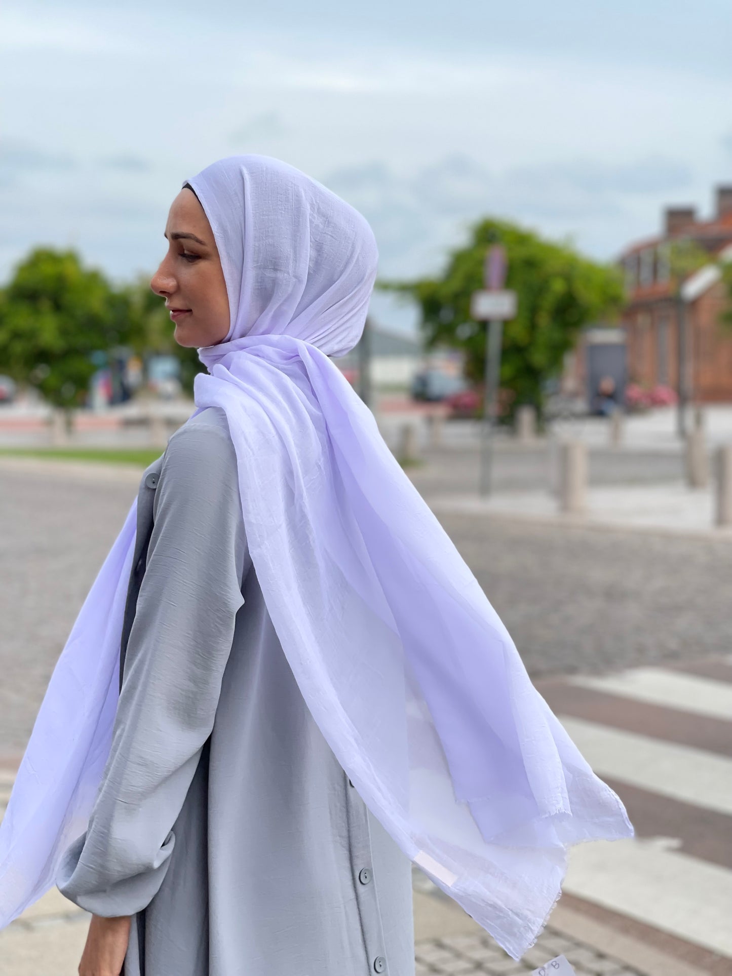 Dubai Hijab - kold hvid 11