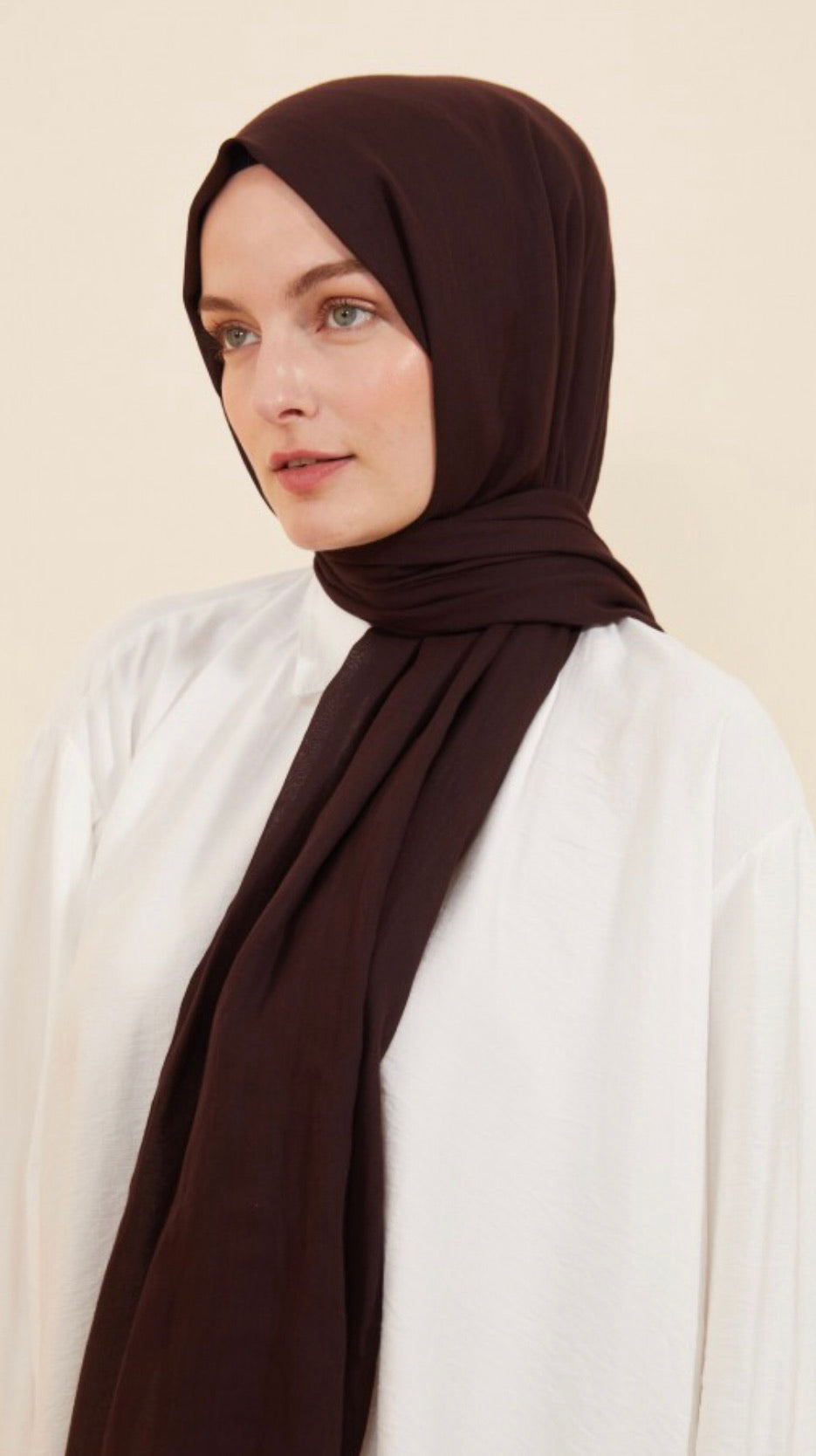 Medina Silke Hijab - Dark Brown
