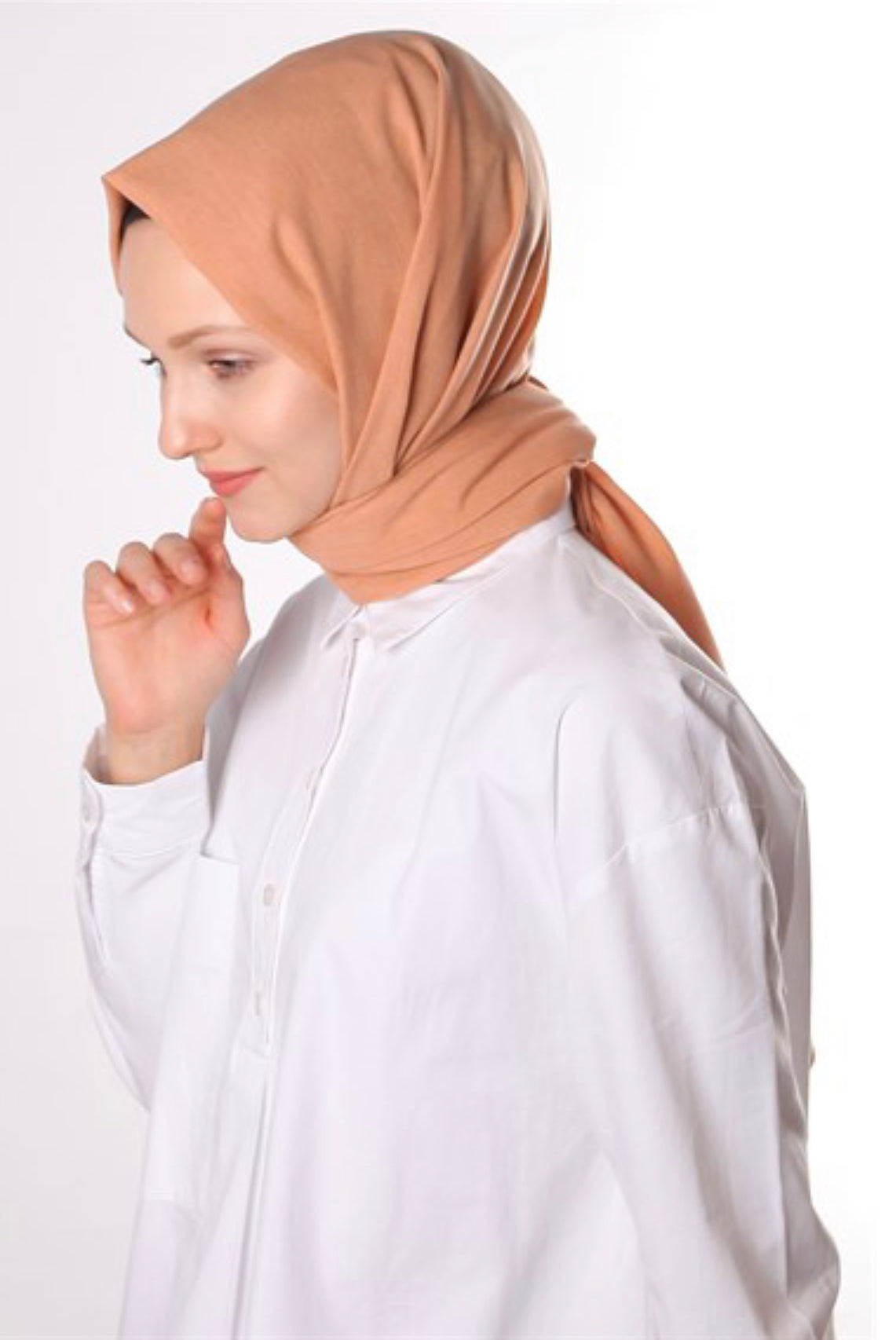 Neutral Cotton Hijab - Melon