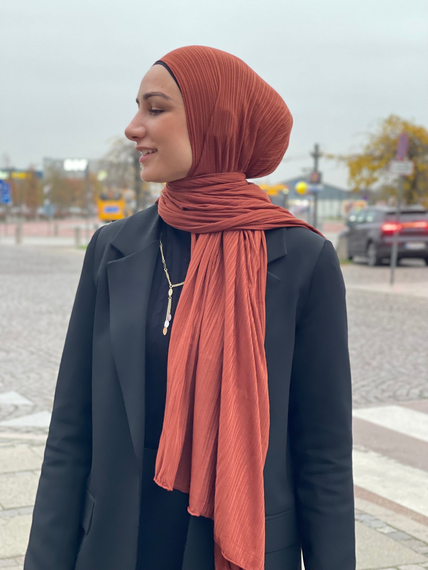 Delux Jersey Hijab - Orange 12